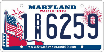 MD license plate 1BM6259