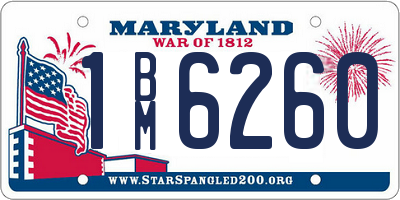 MD license plate 1BM6260