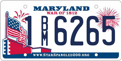 MD license plate 1BM6265