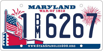 MD license plate 1BM6267