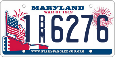 MD license plate 1BM6276