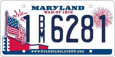 MD license plate 1BM6281