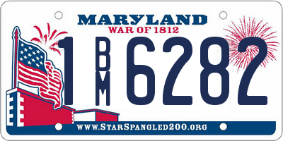 MD license plate 1BM6282