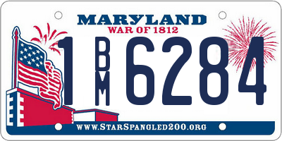 MD license plate 1BM6284