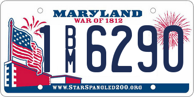 MD license plate 1BM6290