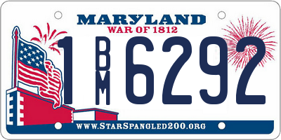 MD license plate 1BM6292