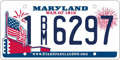 MD license plate 1BM6297
