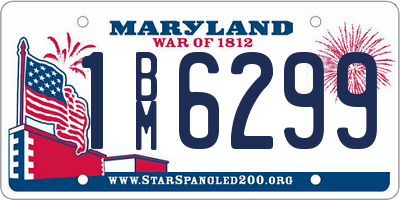 MD license plate 1BM6299