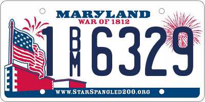 MD license plate 1BM6329