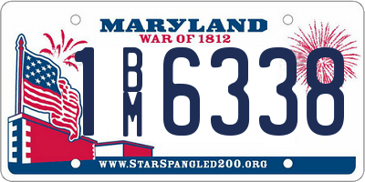 MD license plate 1BM6338