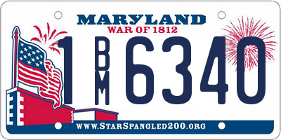 MD license plate 1BM6340