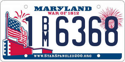 MD license plate 1BM6368