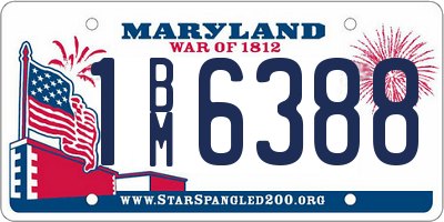 MD license plate 1BM6388