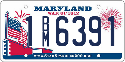 MD license plate 1BM6391