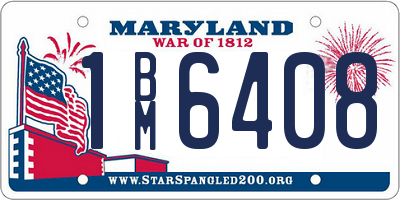 MD license plate 1BM6408