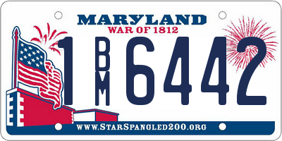 MD license plate 1BM6442