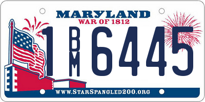 MD license plate 1BM6445