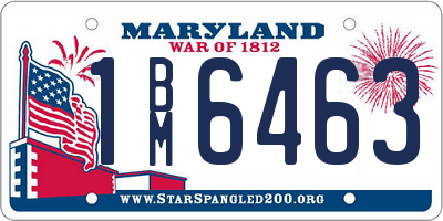 MD license plate 1BM6463