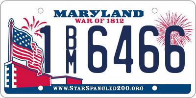 MD license plate 1BM6466