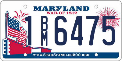 MD license plate 1BM6475