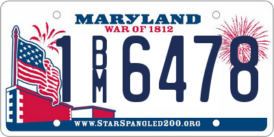 MD license plate 1BM6478