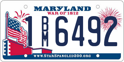 MD license plate 1BM6492
