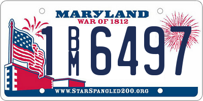 MD license plate 1BM6497