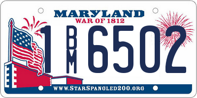 MD license plate 1BM6502