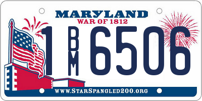 MD license plate 1BM6506