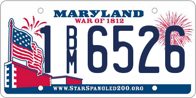 MD license plate 1BM6526