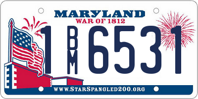 MD license plate 1BM6531