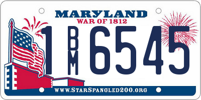 MD license plate 1BM6545