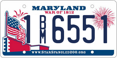 MD license plate 1BM6551