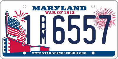 MD license plate 1BM6557