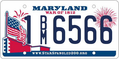 MD license plate 1BM6566