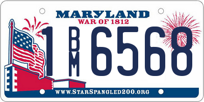 MD license plate 1BM6568