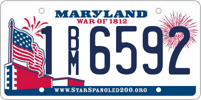 MD license plate 1BM6592