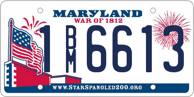 MD license plate 1BM6613
