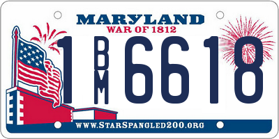 MD license plate 1BM6618