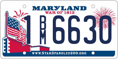 MD license plate 1BM6630