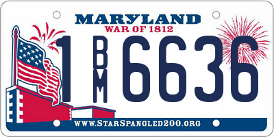 MD license plate 1BM6636