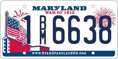 MD license plate 1BM6638
