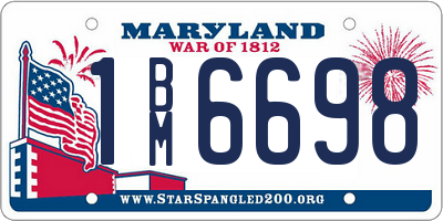 MD license plate 1BM6698