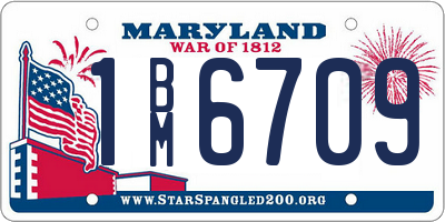 MD license plate 1BM6709