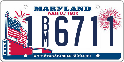 MD license plate 1BM6711
