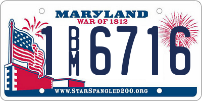 MD license plate 1BM6716