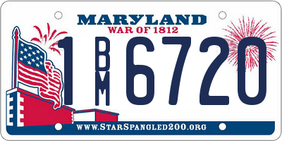MD license plate 1BM6720