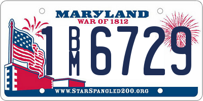 MD license plate 1BM6729