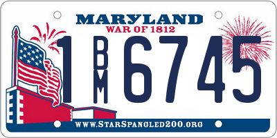 MD license plate 1BM6745
