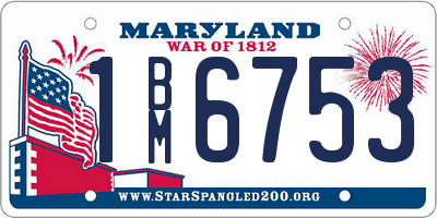 MD license plate 1BM6753